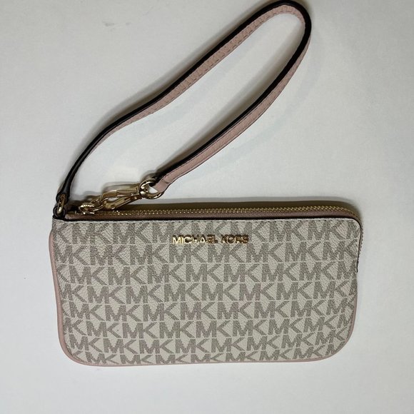Michael Kors Pink and Cream Wristlet - Picture 1 of 9